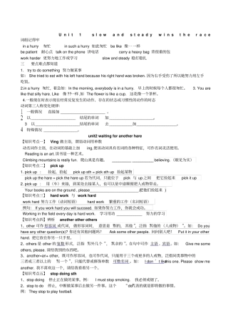 广州新版英语六年级下册每单元知识点总结