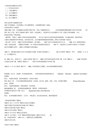 广播电视复习提纲资料