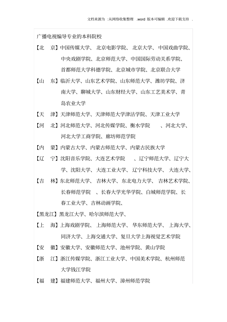 广播电视编导专业的本科院校_第1页