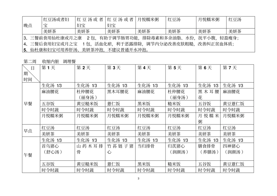 广禾堂月子餐菜谱最全分析_第3页