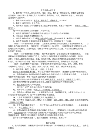 广西高校教师资格高等教育学复习资料