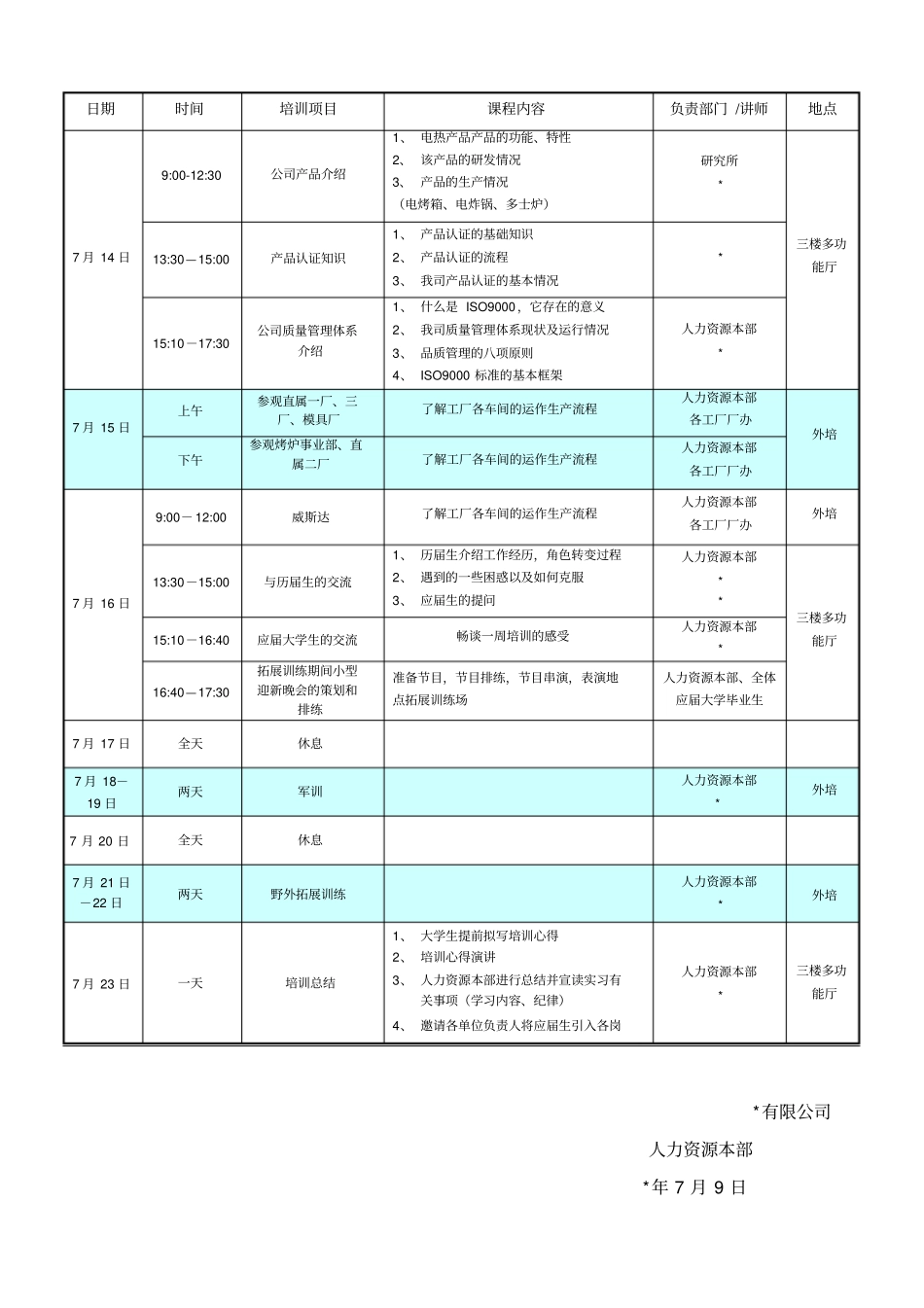 应届大学毕业生培训计划_第2页