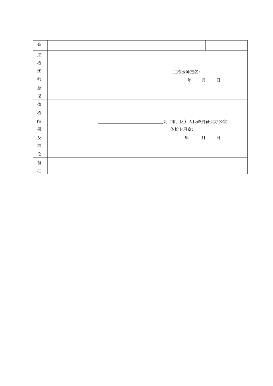 应征公民体格检查表征兵_第3页