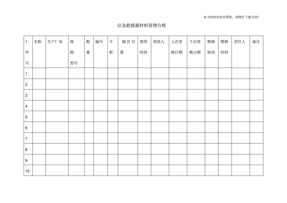 应急救援器材台账_第1页