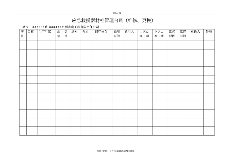 应急救援器材管理台账检查维护保养版本_第2页