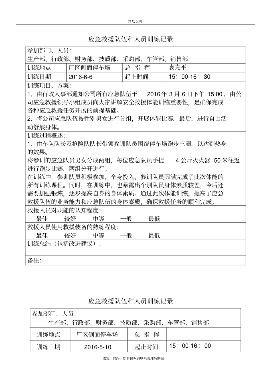 应急救援队伍训练记录培训资料_第2页