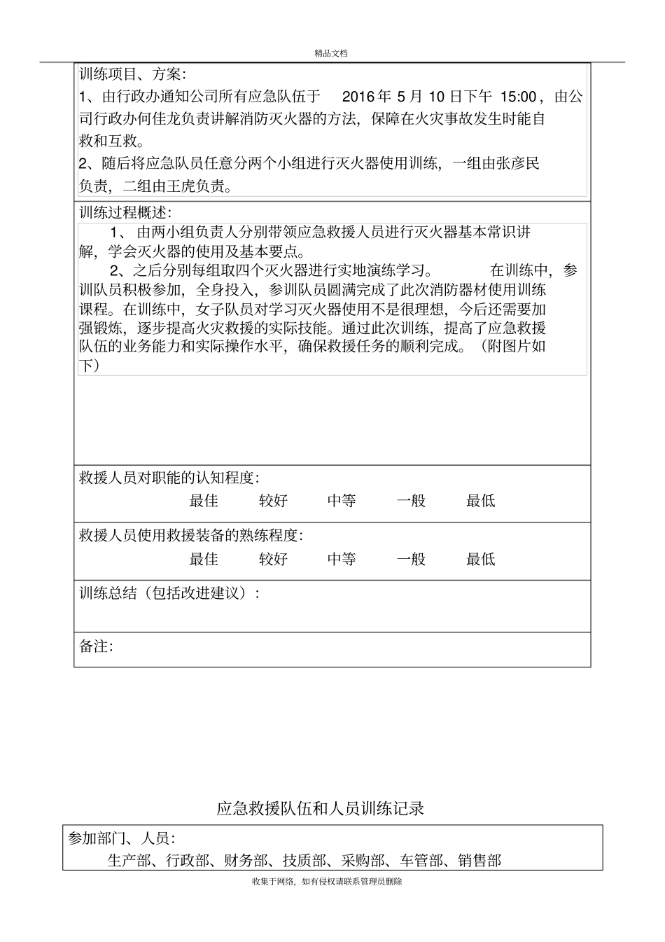 应急救援队伍训练记录培训资料_第3页