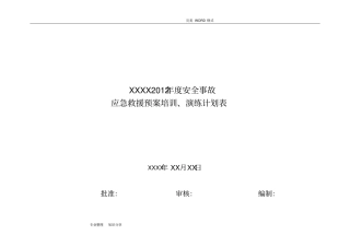 应急演练计划、方案、记录文本、总结空模板