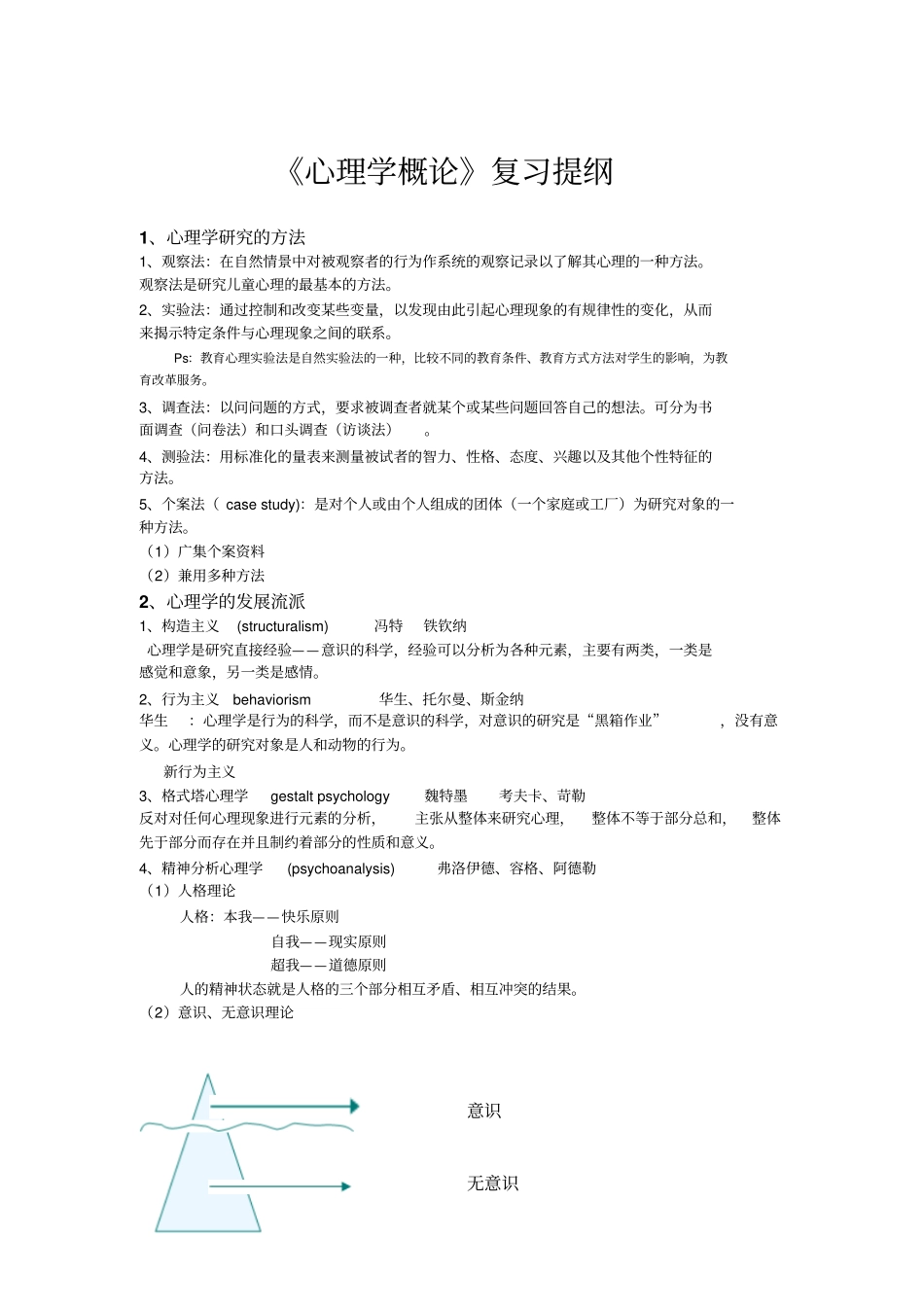 应用心理学复习提纲系列_第1页