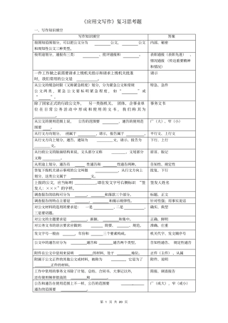 应用文写作考试复习题讲解