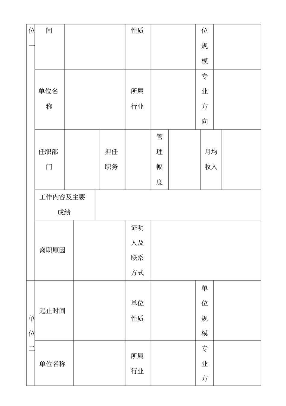 应聘人员登记表B_第3页