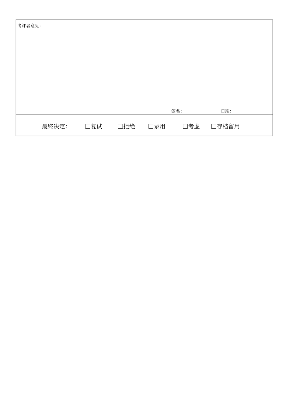应聘人员面试评分表_第3页
