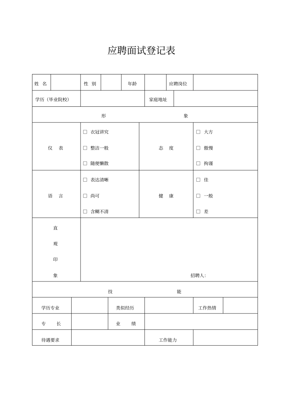 应聘人员考核表_第2页