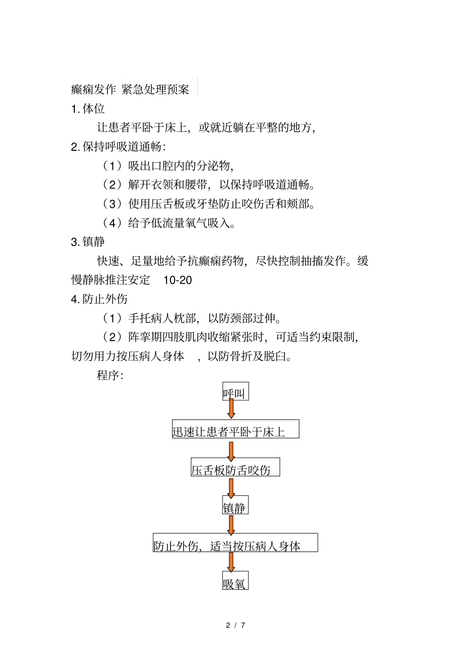 康复科意外紧急处置预案与流程_第2页