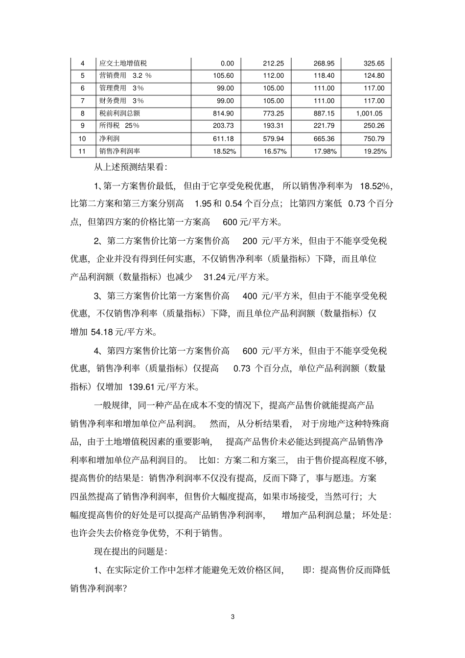 建立普通标准住宅产品最佳定价模型_第3页