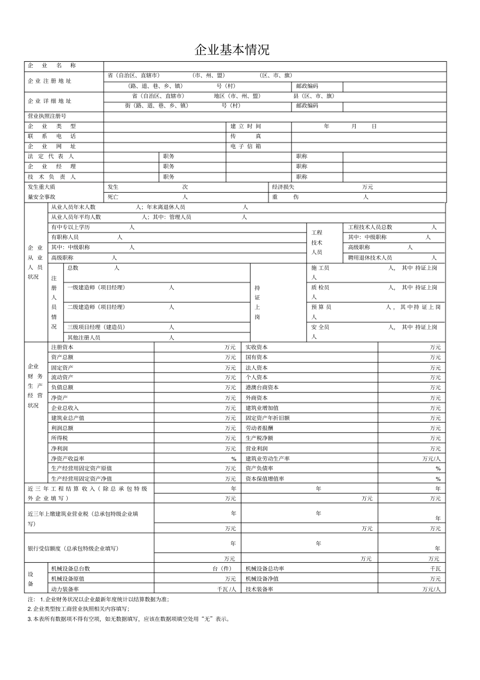 建筑业企业基本情况表_第1页