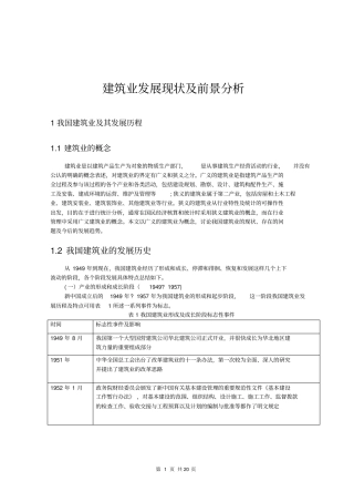 建筑业发展现状及前景分析