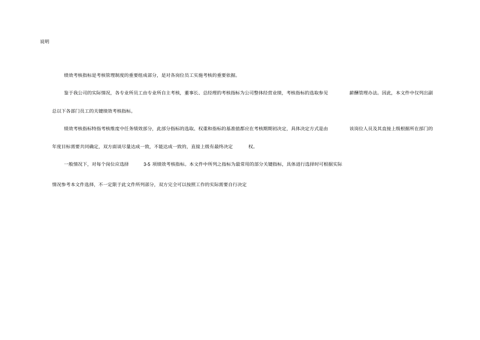 建筑关键绩效考核指标_第2页