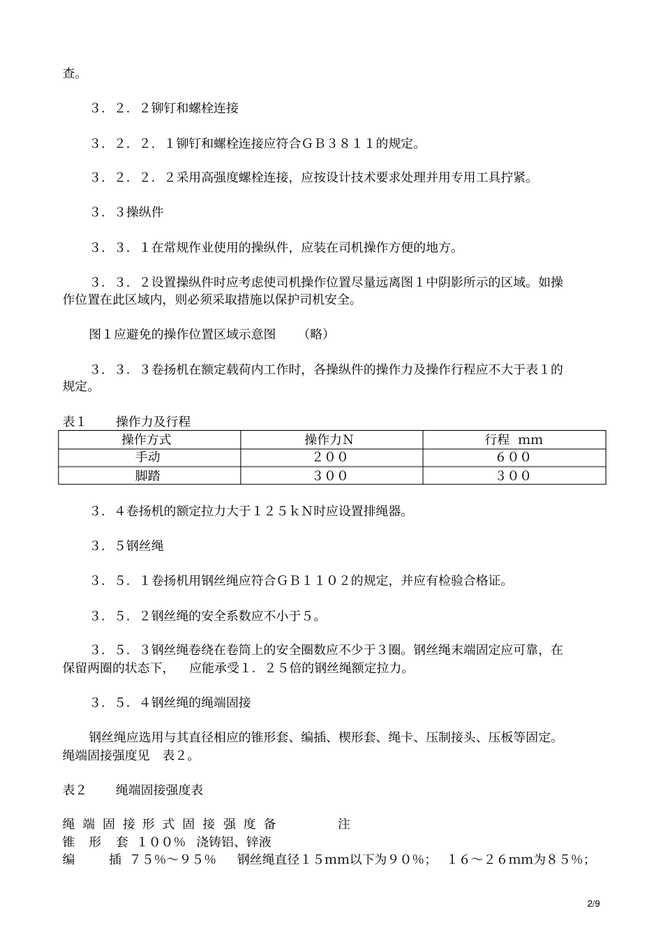 建筑卷扬机安全规程GB1332991_第2页