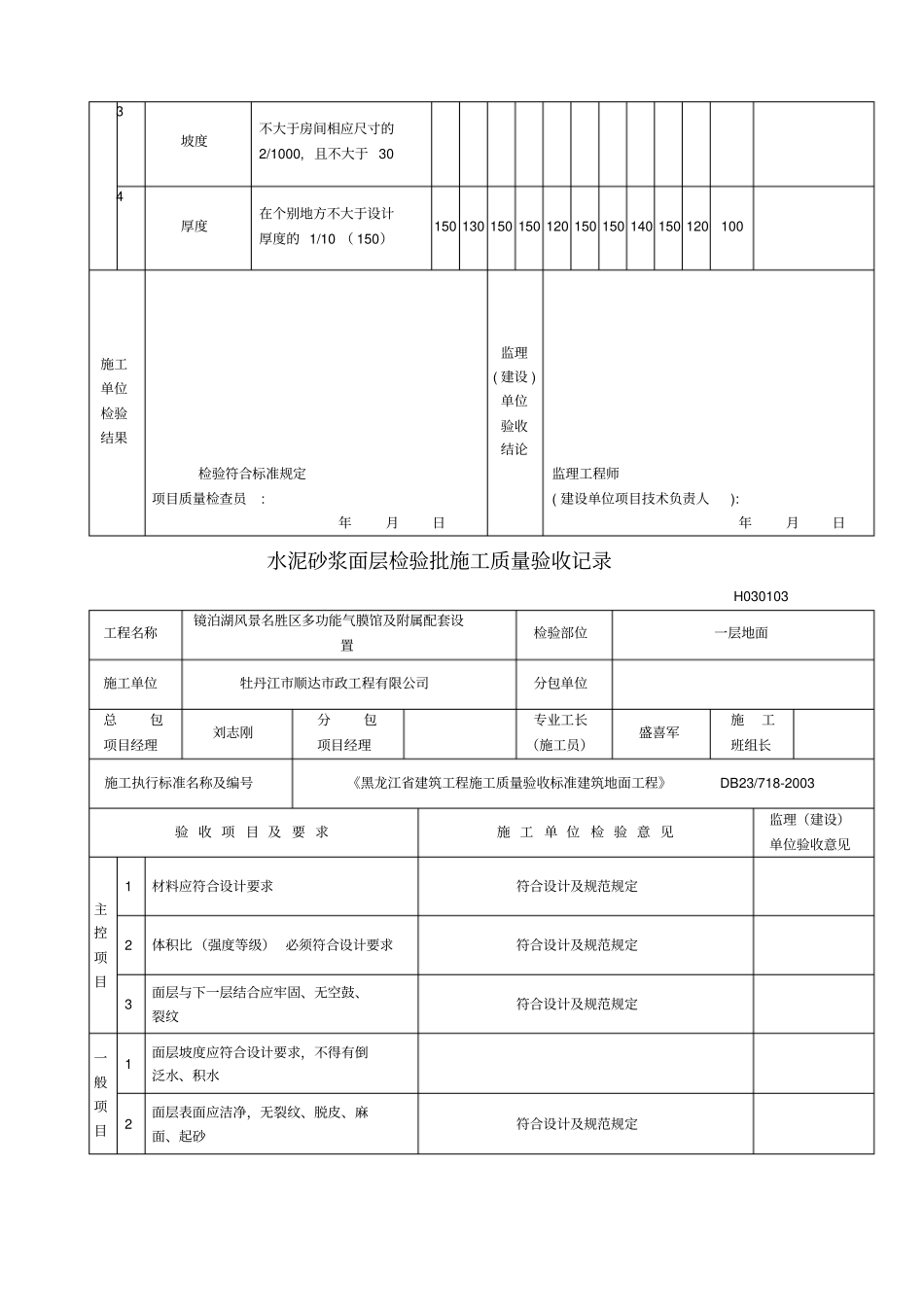 建筑地面工程检验批及核验表格_第3页