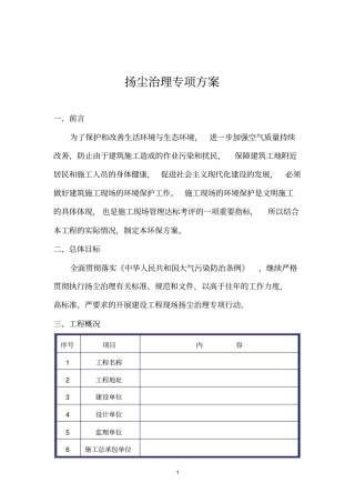 建筑工地扬尘治理实施方案