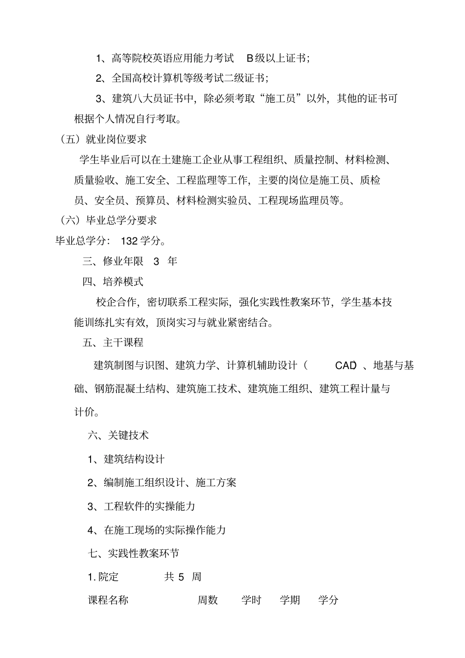 建筑工程专业双证书教学计划ok_第3页