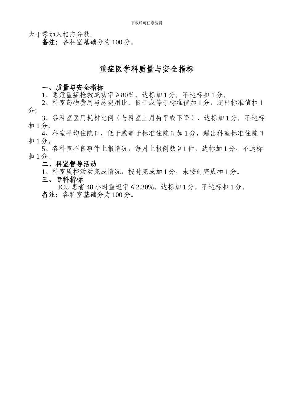 2024年医疗质量绩效考核标准细则_第3页