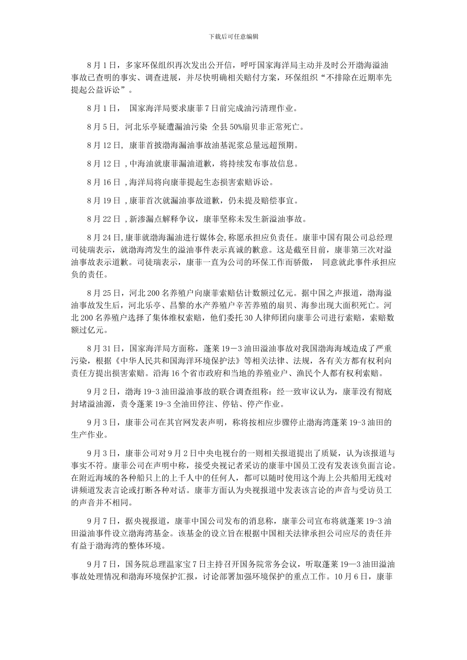 2024年十二大品牌危机公关案例之七——康菲渤海油田漏油_第2页