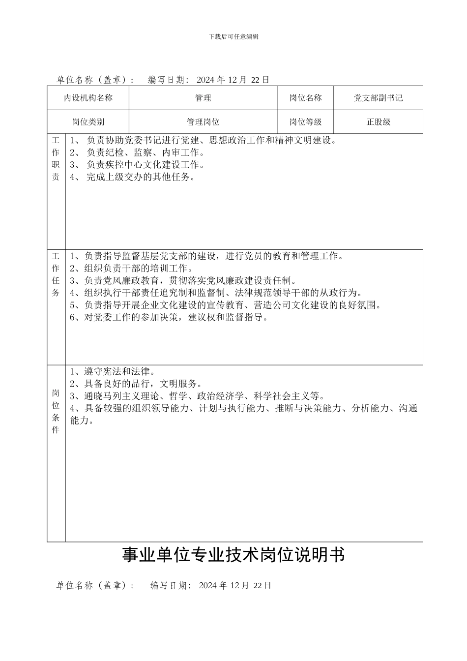 2024年县疾控中心岗位说明书_第2页