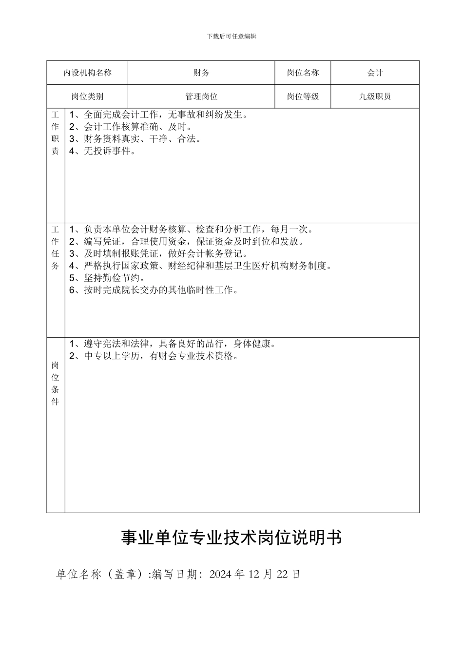 2024年县疾控中心岗位说明书_第3页