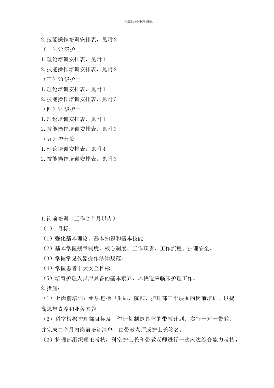 2024年各级各类护理人员培训计划_第3页