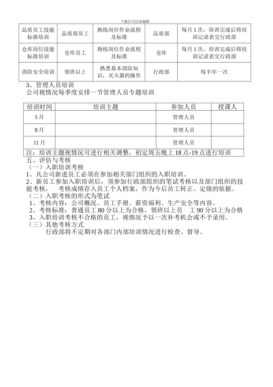 2024年员工培训计划_第2页