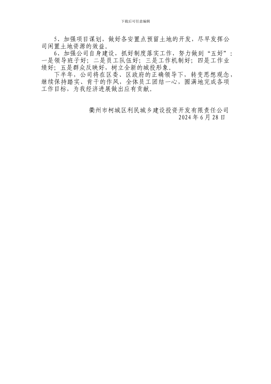 2024年城投公司上半年工作总结_第3页