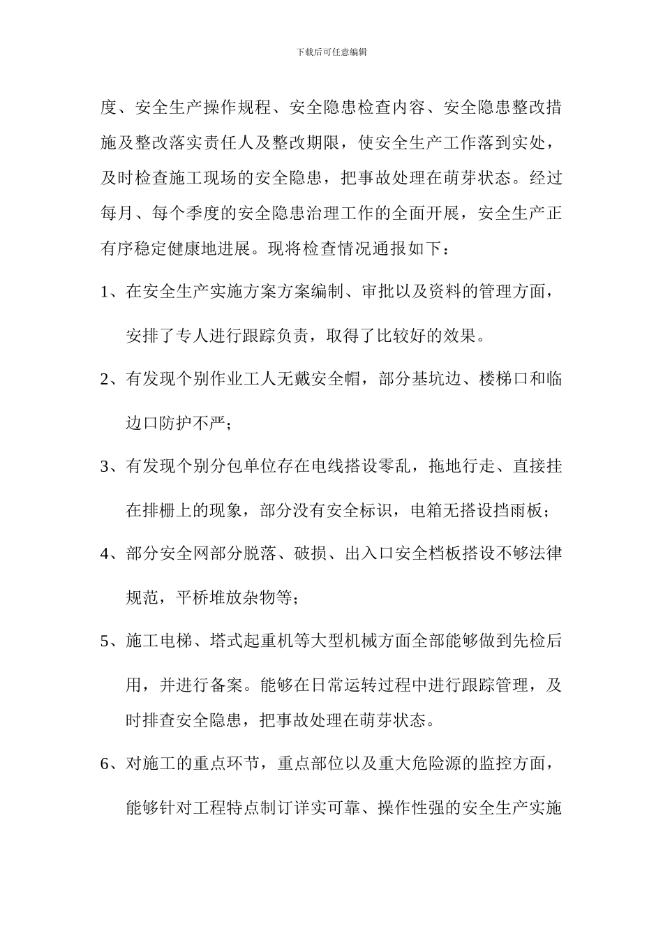 2024年季度安全生产大检查总结_第2页