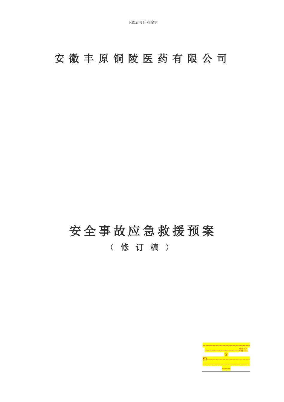 2024年安全事故应急救援预案_第1页