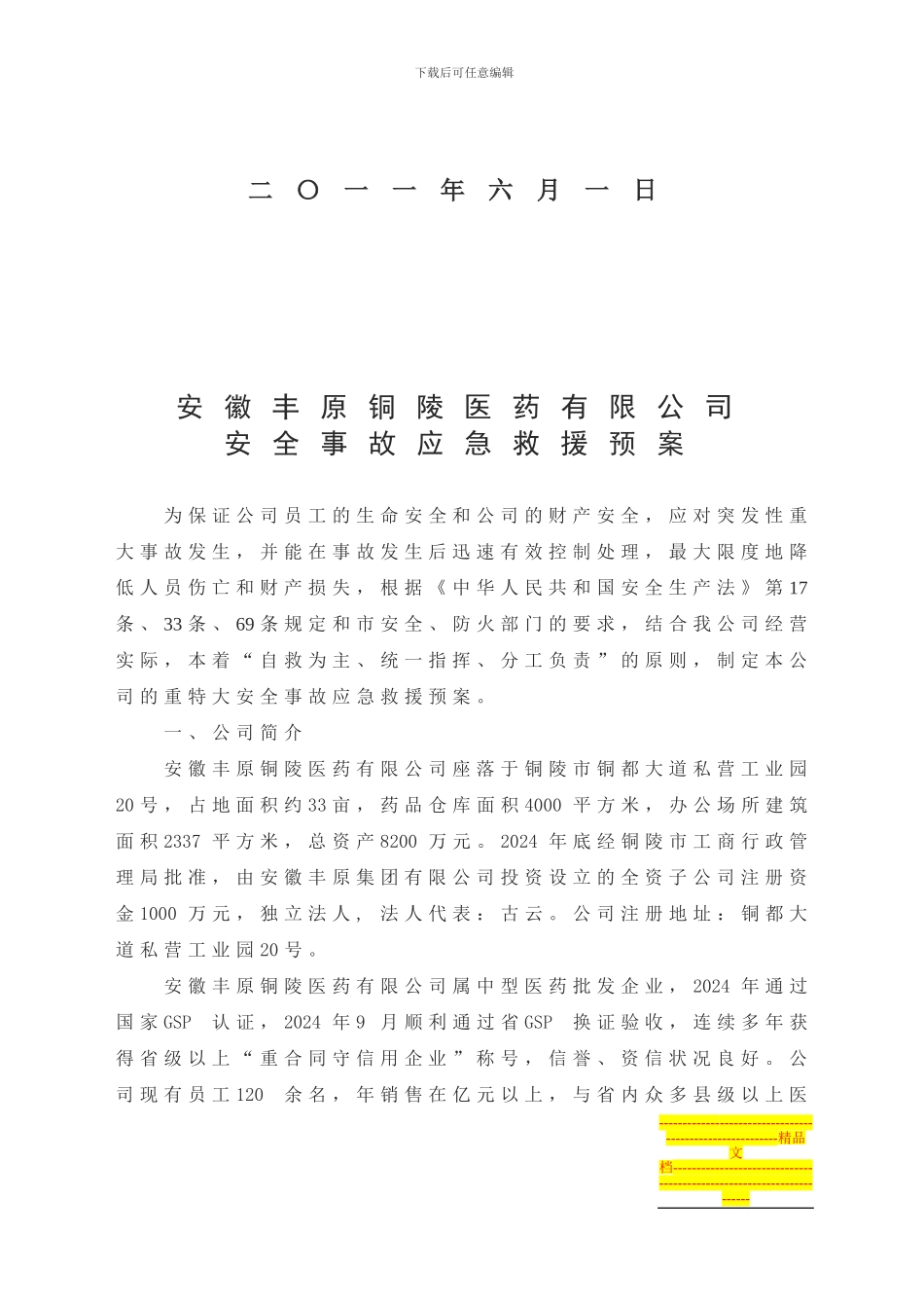 2024年安全事故应急救援预案_第2页