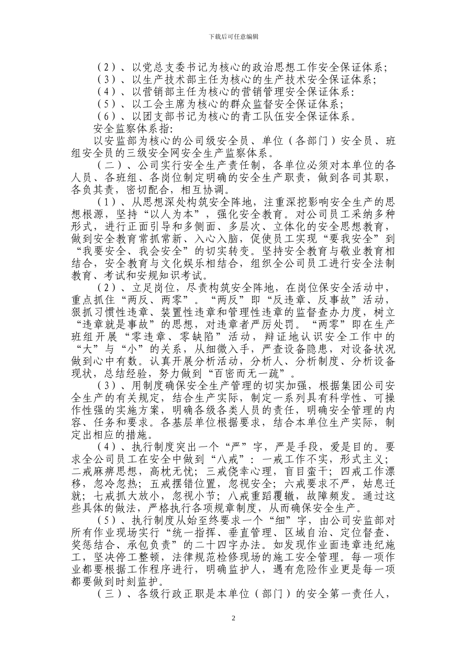 2024年安全生产管理实施方案_第2页