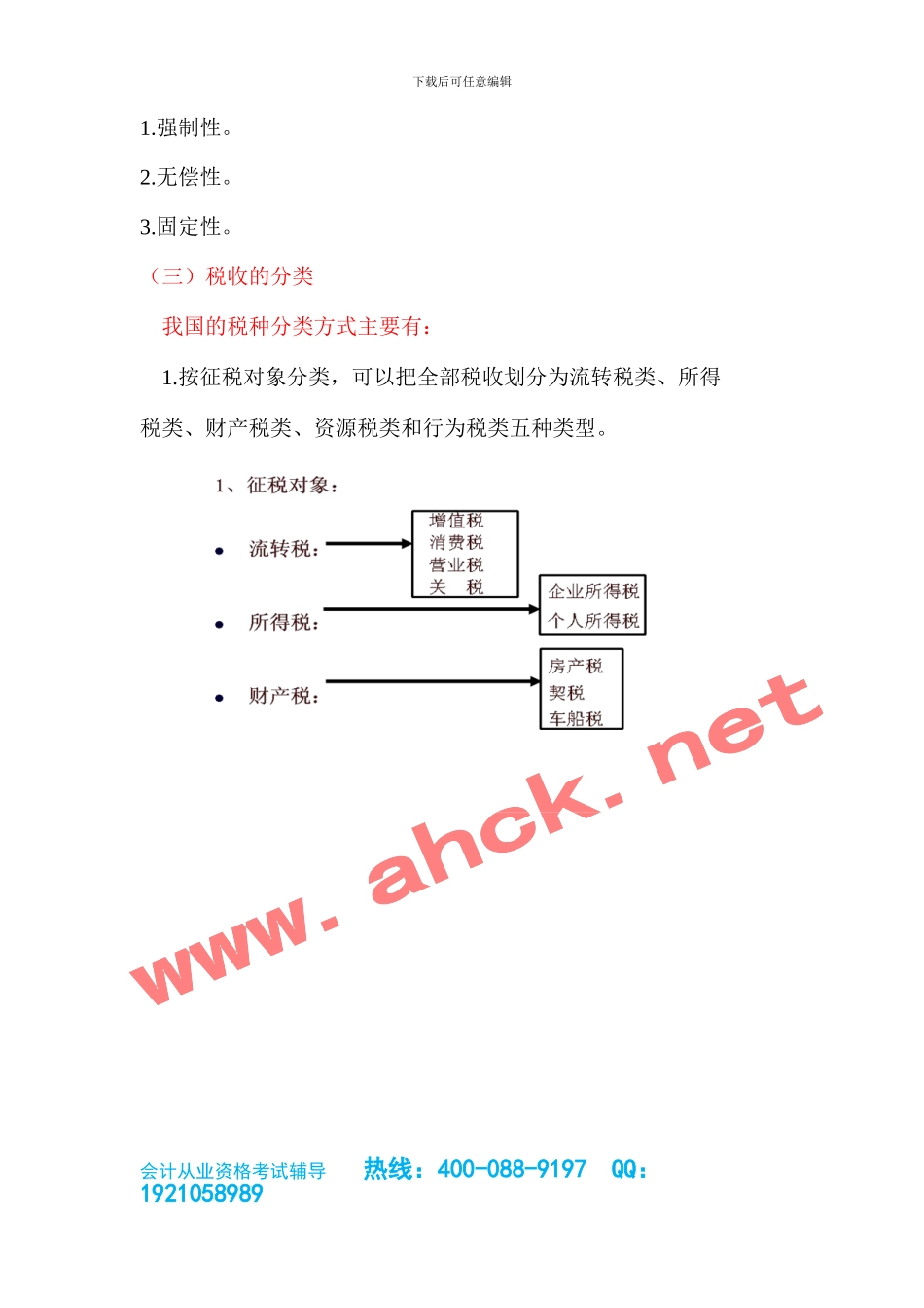 2024年安徽会计从业资格考试《财经法规与会计职业道德》第三章税收法律制度-安徽财会网_第2页