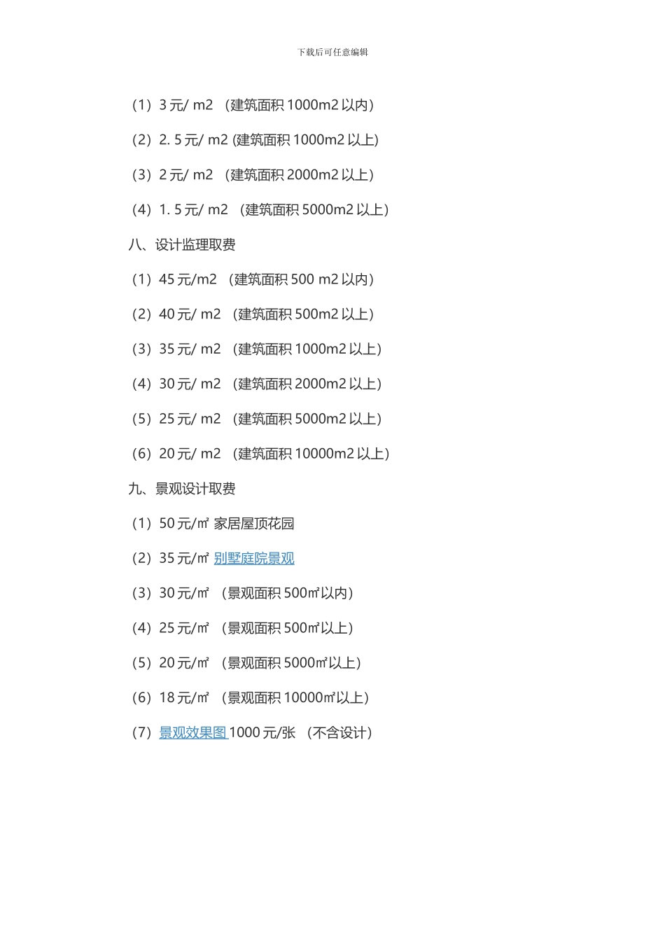 2024年室内装修设计费标准_第3页