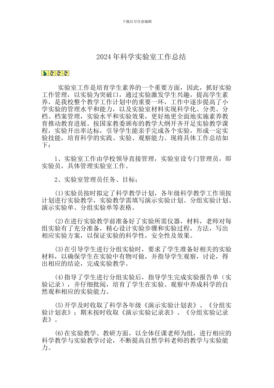 2024年实验室工作总结_第1页