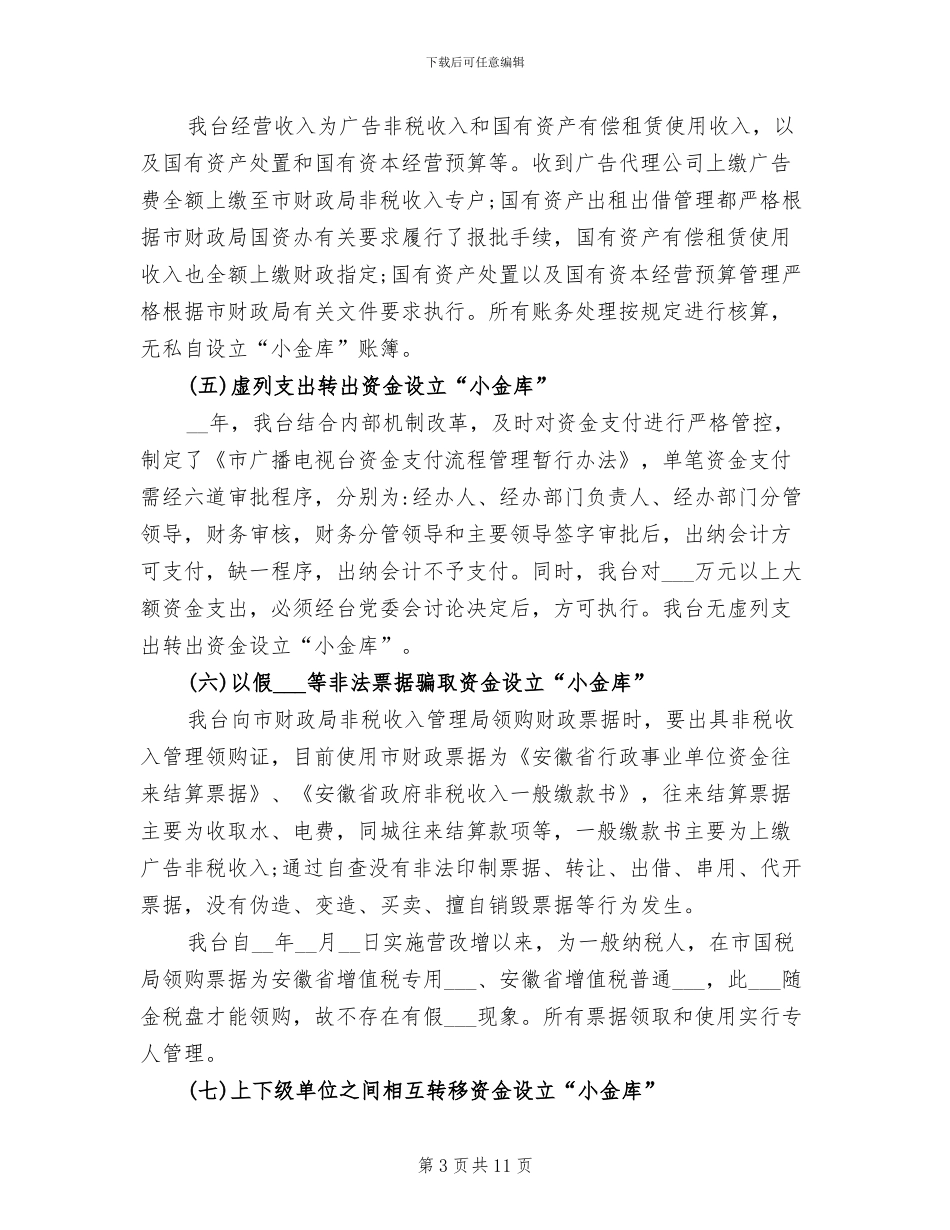 2024年小金库自查自纠总结_第3页