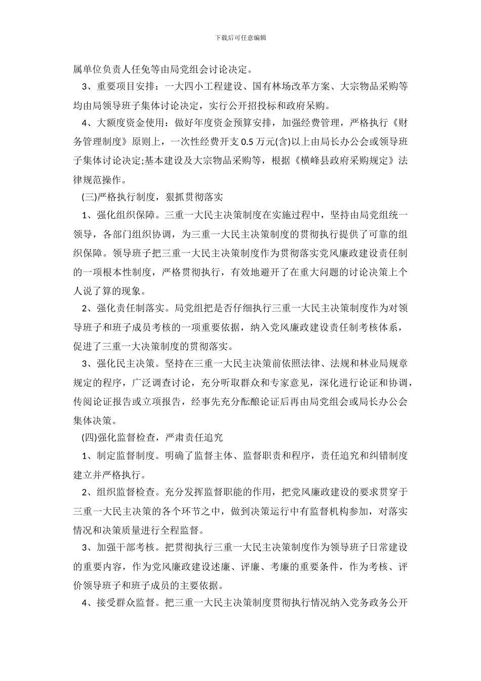 2024年局委“三重一大”自查报告_第3页