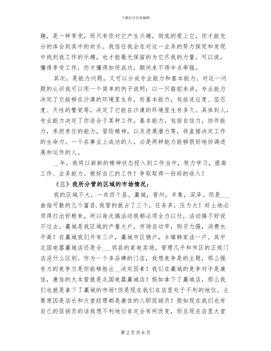 2024年市场推广员个人总结_第2页