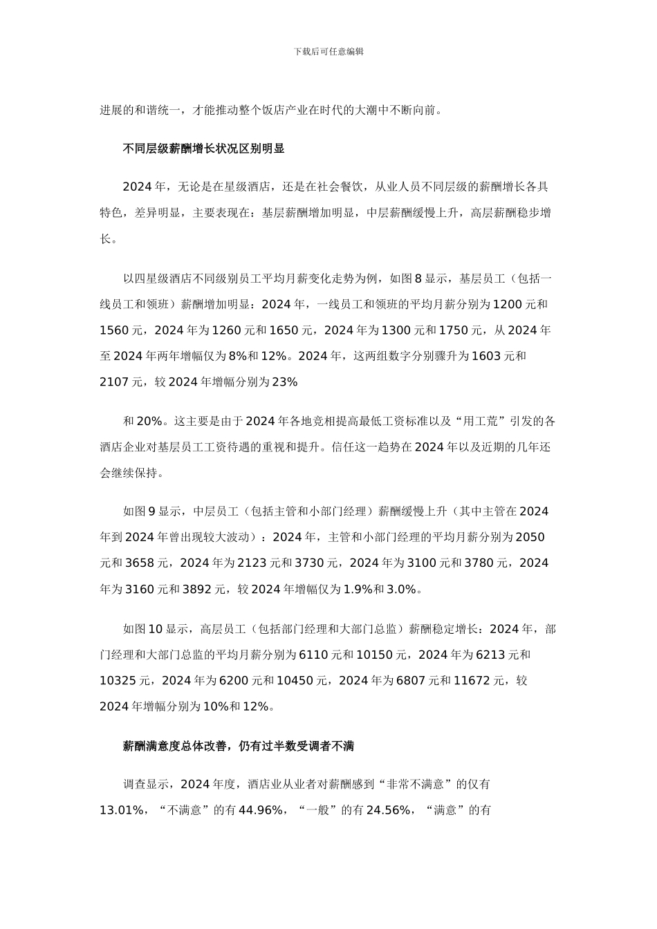 2024年度中国饭店业薪酬调研报告_第2页