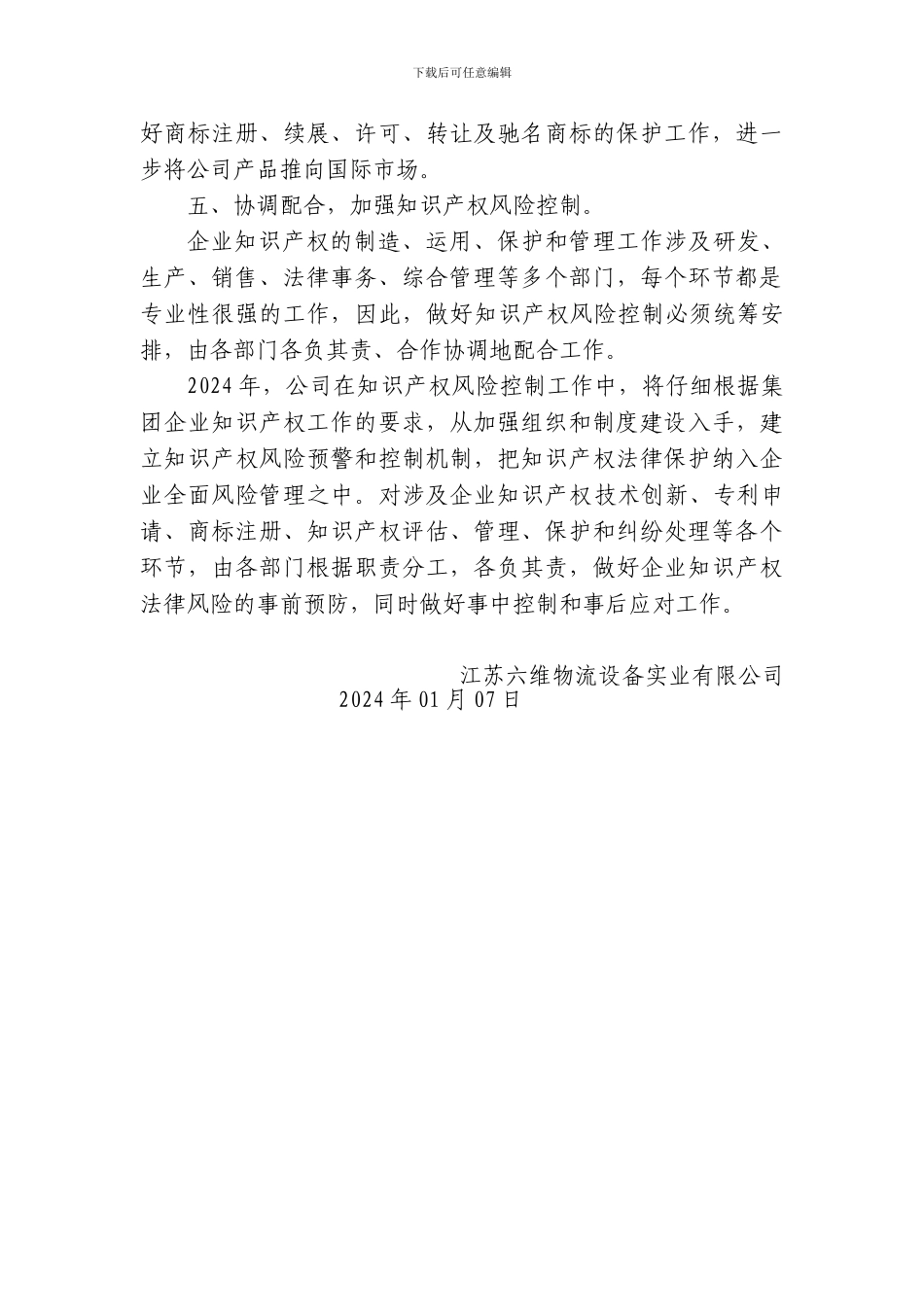 2024年度公司知识产权工作计划_第3页