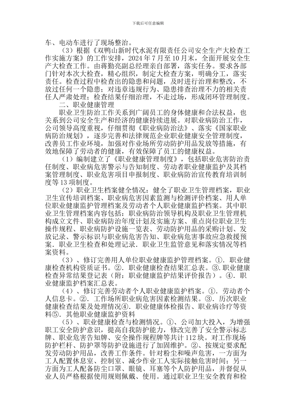 2024年度安全、职业健康工作总结_第2页