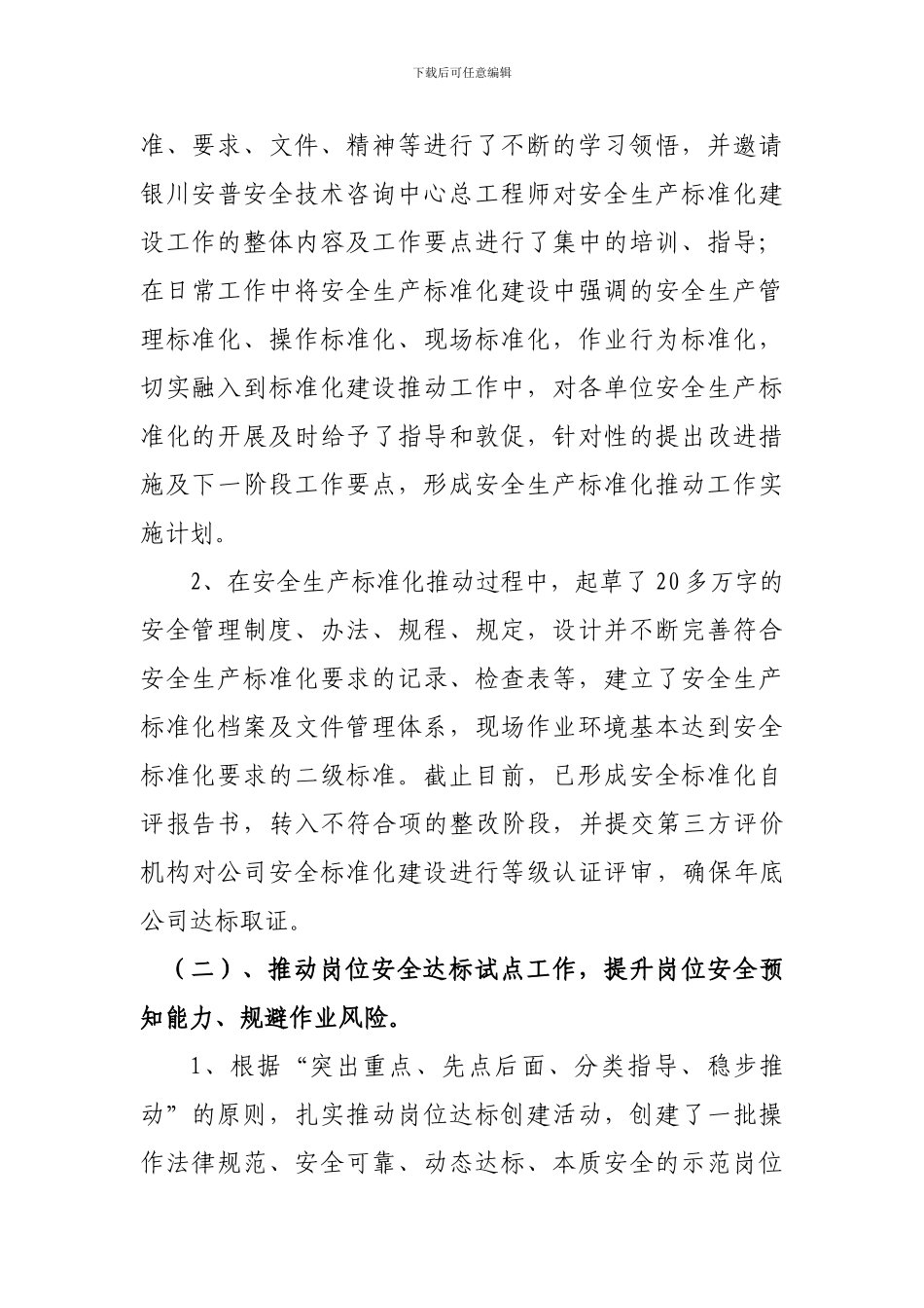 2024年度安全生产工作总结及形式分析_第2页