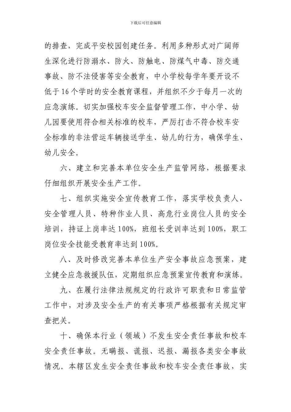 2024年度安全生产工作责任书_第2页