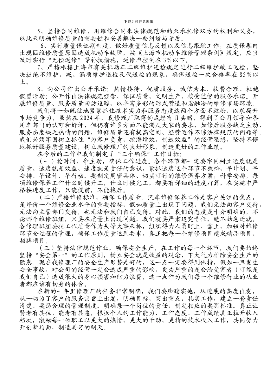 2024年度汽车修理厂工作总结_第2页