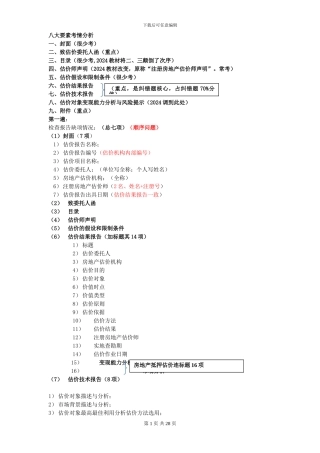 2024年房地产估价案例与分析-改错题总结